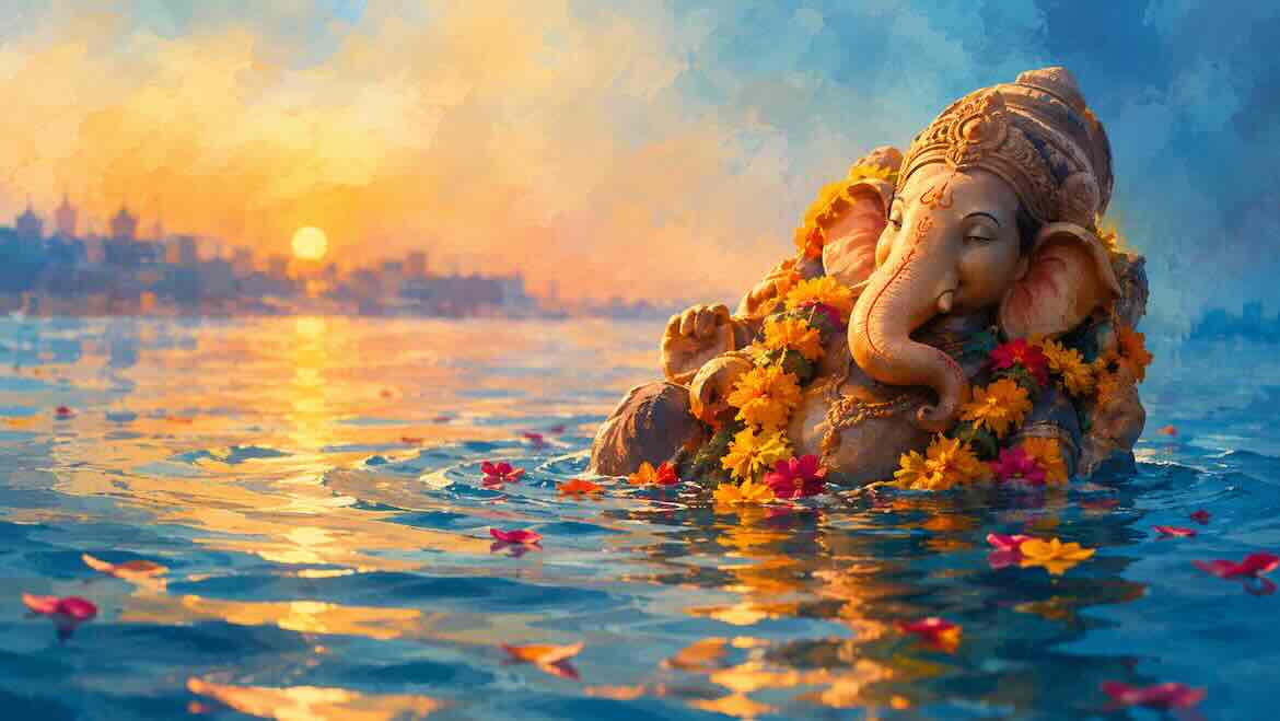 गणेश जी की मूर्तियों का जल में विसर्जन क्यों किया जाता है? गणेश विसर्जन का अर्थ